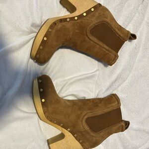 Veronica Beard Brown 8 Suede Heeled Boots. Never worn, w/o box.